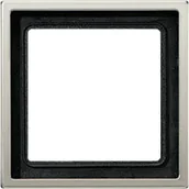 Klawisze i ramki - Jung Ramka pojedyncza - LS Metal Finish Stal Szlachetna - miniaturka - grafika 1