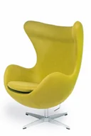 Fotele - King Home FOTEL 83x72x107cm EGG WEŁNA/CHROM OLIWKA JH-026.OLIWKA.20 - miniaturka - grafika 1