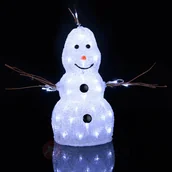 Oświetlenie świąteczne - Best Season Mała zewnętrzna figura LED Crystal Snowman - miniaturka - grafika 1