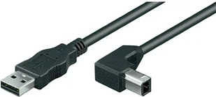 Wentronic Kabel USB (wtyk A do wtyczki B-kąt) 1 m, 1 M, czarny - Kable USB - miniaturka - grafika 2