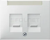 Gniazdka elektryczne - Berker Polska Element centralny podwójna z zasuwami chroniącymi przed kurzem z p (11811909) - miniaturka - grafika 1