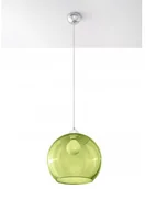Lampy sufitowe - Sollux Lighting Lampa wisząca BALL zielona - miniaturka - grafika 1