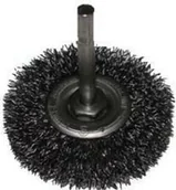 Materiały ścierne - Szczotpol Szczotka tarczowa fi 80 z trzpieniem fi 6 - miniaturka - grafika 1