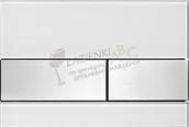 Przyciski spłukujące - TECE Przycisk spłukujący ze szkła do WC square 9240801 szkło białe / przycis - miniaturka - grafika 1