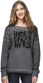 Bluzy damskie - Horsefeathers Bluza damska LEA SWEATSHIRT (washed czarny) - miniaturka - grafika 1