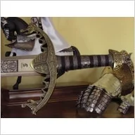 Repliki - broń - Płatnerze hiszpańscy OKAZAŁY GRAWEROWANY MIECZ RYSZARDA LWIE SERCE - miniaturka - grafika 1