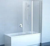 Parawany nawannowe - Ravak Chrome Parawan CVS2-100 R polerowane aluminium+transparent, prawy 7QRA0C00 - miniaturka - grafika 1