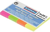 Zakładki indeksujące - Donau Zakładki INDEKSUJĄCE 50x20 NEON 4 KOLORY - miniaturka - grafika 1