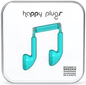 Akcesoria do MP3 - Happy Plugs Deluxe słuchawki douszne z wbudowanym mikrofonem i pilotem, kompatybilne z Apple iPhone, iPod, iPad oraz tabletami, smartfonami i odtwarzaczami MP3 z systemem Android, kolor: turkusowy HP7707 - miniaturka - grafika 1