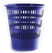Kosze biurowe - Donau Kosz na śmieci , ażurowy, 16l, niebieski D306-10 - miniaturka - grafika 1