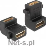 Delock Przejściówka adapter HDMI 65510 [1x Złącze żeńskie HDMI 1x Złącze żeńskie HDMI] Wykonanie złącza kątowe jednostronne - Złącza, przejściówki, adaptery - miniaturka - grafika 2