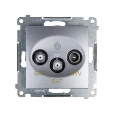 LEDart antenowe RTV+SAT+SAT srebrne DASK2.01/43 Kontakt Simon54 - Wyłączniki światła i elektryczne - miniaturka - grafika 3