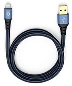 Kable - Oehlbach OEHLBACH Plus USB-A do kabla Apple Lightning 0,25 m Czarny/niebieski czarny/niebieski D1C9324 - miniaturka - grafika 1