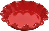 Brytfanny - Emile Henry Forma okrągła z karbowanym brzegiem czerwona EH346187 - miniaturka - grafika 1