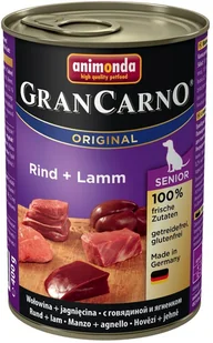 Animonda GranCarno Original Senior, 24 x 400 g - Wołowina i jagnięcina - Mokra karma dla psów - miniaturka - grafika 4