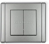 Wyłączniki światła i elektryczne - Karlik Łącznik świecznikowy srebrny metalik 7FWP-2 - miniaturka - grafika 1