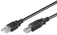 Kable USB - Ewent kabel USB 2.0 Typ A/męski do B/męski, podwójnie ekranowany AWG 28 miedź, w-rata wysokiej prędkości do 480 MB/s, czarny, czarny - miniaturka - grafika 1