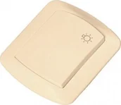 Wyłączniki światła i elektryczne - Kontakt Simon - Akord - Łącznik światło z ramką beż AS1/12 - miniaturka - grafika 1