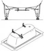Nogi i stelaże do wanien - Roca Nogi do wanien żeliwnych Nr Ref.: A150412330 - miniaturka - grafika 1