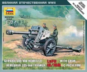 Modele do sklejania - Zvezda Niemiecka haubica LFH-18 6121 - miniaturka - grafika 1