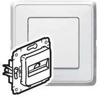 Legrand Gniazdo ścienne CARIVA Telefoniczne Pojedyncze 1xRJ11 773638 biały - Gniazdka elektryczne - miniaturka - grafika 5