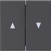 Wyłączniki światła i elektryczne - Gira 011 01135878 Klawisze System 55 z symbolami strzałek (kolor: antracyto - miniaturka - grafika 1