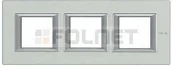 Klawisze i ramki - Bticino Ramka prostokątna aluminiowa pozioma 2+2+2 moduły - Btcino Axolute HA480 - miniaturka - grafika 1
