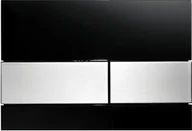 Przyciski spłukujące - TECE Square Przycik spłukujący ze szkła, czarny/stal szczotkowana 9.240.806 - miniaturka - grafika 1