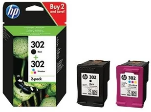 HP Zestaw 2 oryginalnych wkładów atramentowych 302 (czarny i trójkolorowy) X4D37AE - Tusze oryginalne - miniaturka - grafika 2