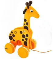 Zabawki interaktywne dla dzieci - Brio Zabawka do ciąnięcia Żyrafa 30200 - miniaturka - grafika 1