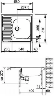 Franke Eurostar ETL 611-58 i 101.0067.212 - Zlewozmywaki - miniaturka - grafika 2