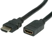 Kable - Value HDMI + Ethernet M/F 1 m kabel HDMI 11.99.5574 - miniaturka - grafika 1