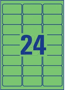 Zweckform Etykiety usuwalne kolorowe 63,5 x 33,9 mm, 480 etykiet, zielone ZW154-4 - Etykiety do drukarek - miniaturka - grafika 4