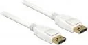Kable - Delock Kabel DisplayPort - DisplayPort M/M 5m Biały 84879 - miniaturka - grafika 1