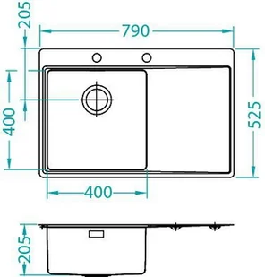 Alveus PURE 40 stal SATYNA 1103651 - Zlewozmywaki - miniaturka - grafika 3