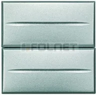 Wyłączniki światła i elektryczne - Bticino Przycisk podwójny AXIAL zwierany 2 moduł - Axolute HS4036/2 - miniaturka - grafika 1