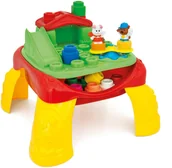 Klocki - Clementoni Clemmy Stół do zabawy z klockami i zwierzętami - miniaturka - grafika 1