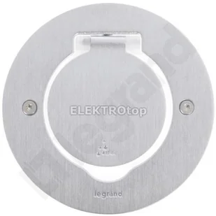 Legrand 089701 BATIBOX Pokrywa gniazda, pojedyncza, okrągła, Inox - Klawisze i ramki - miniaturka - grafika 2