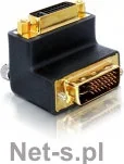 Delock Adapter DVI-I(M)(24+5)->DVI-I(F)(24+5) kątowy (65173) - Kable światłowodowe - miniaturka - grafika 2