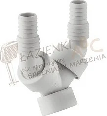 Geberit Podwójna Złączka do węża z klapą zwrotną - 152.767.11.1 - Łączniki, trójniki, kształtki - miniaturka - grafika 2