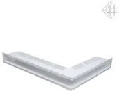 Kratki wentylacyjne - Kratki.pl Kratka kominkowa luft narożna biała 766x547x90 - miniaturka - grafika 1