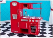 Zabawki AGD - KidKraft Czerwona kuchnia Vintage ZK-53173 - miniaturka - grafika 1