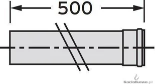 Vaillant rura 500 mm fi 80 rura do Komina PP kod 303252 - Kominy i akcesoria - miniaturka - grafika 4