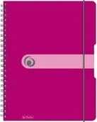 Szkolne artykuły papiernicze - Herlitz Kołonotes EASY ORGA A5/80 kratka malinowy HL152-3 - miniaturka - grafika 1