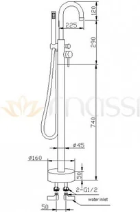 Massi Venice MSBWF003 - Baterie wannowe i prysznicowe Massi Venice MSBWF003 - Baterie wannowe i prysznicowe - miniaturka - grafika 2