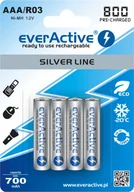 Ładowarki i akumulatory - EverActive 4x akumulatorki R03/AAA Ni-MH 800 mAh ready to use - miniaturka - grafika 1