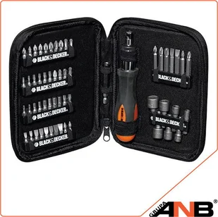 Black&Decker BLACK & DECKER ZESTAW GROTÓW 56szt. A 7176 A7104-XJ - Wiertła - miniaturka - grafika 3