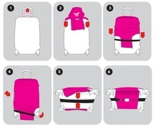 Wittchen Pokrowiec na walizkę 20' WITTCHEN 56-3-041 pomarańczowy (walizki twarde) 56-3-041-6 - Akcesoria turystyczne - miniaturka - grafika 5