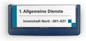 Systemy ekspozycyjne i znaki informacyjne - Durable Tabliczka przydrzwiowa Click Sign 149x52,5 mm granatowa - miniaturka - grafika 1