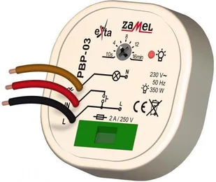 Zamel Przekaźnik funkcyjny bistabilny dopuszkowy z wył. czasowym 350W typ: PBP-0 - Sterowniki i przekaźniki - miniaturka - grafika 2